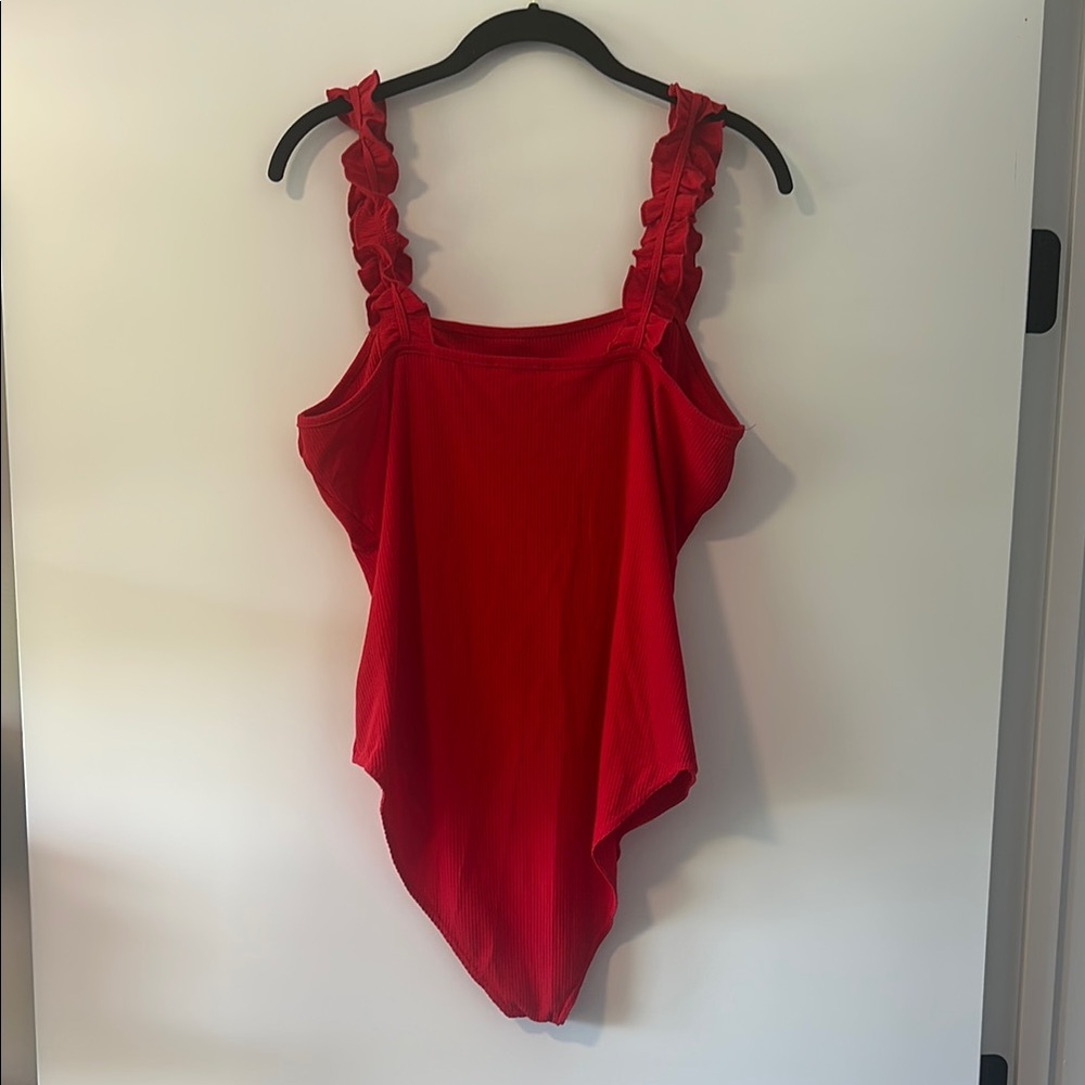 Red Ruffled bodysuit - Picture 2 of 2